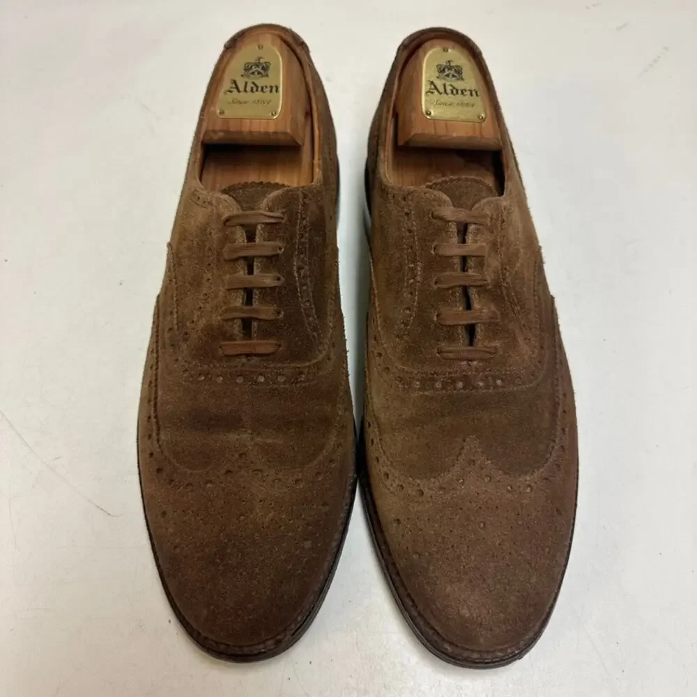 VGUC Crockett & Jones x Ralph Lauren Westgate Snuff Suede Oxford Wingtip 9.5 D